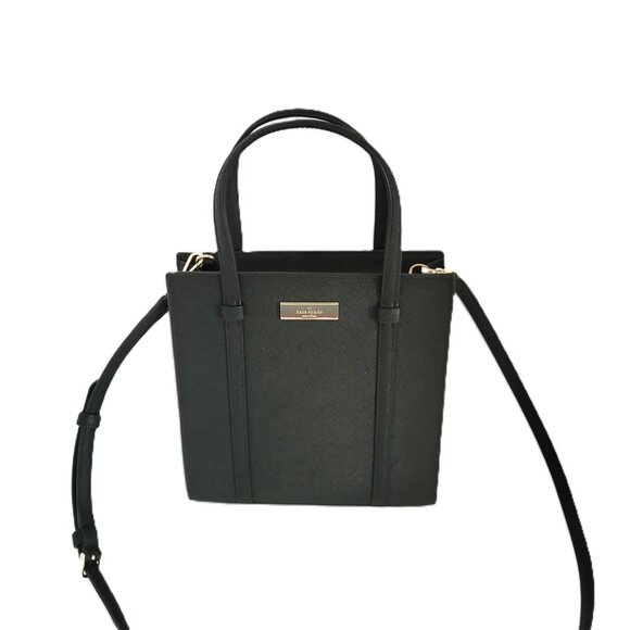 Kate Spade KI926 Kenzie Limited Saffiano PVC Small Tote Crossbody Handbag Black - Picture 2 of 7